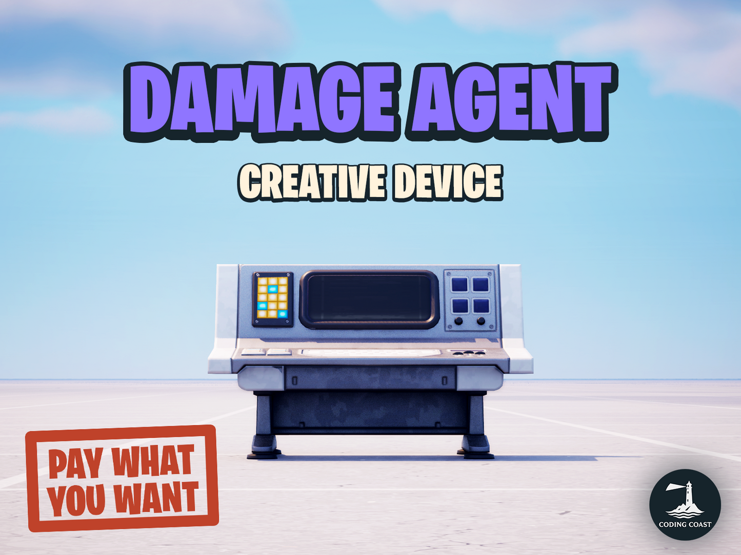 Damage Agent Creative Device. Displayed over Fortnite Creative Device in UEFN.