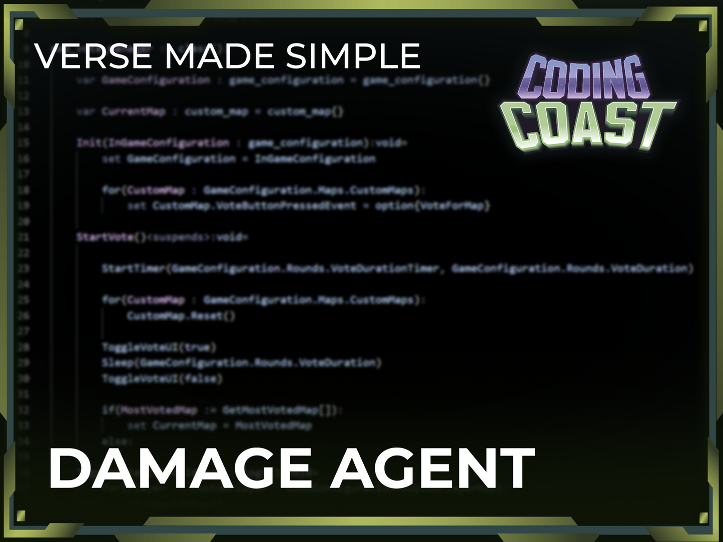 Damage Agent Creative Device. Displayed over Fortnite Creative Device in UEFN.