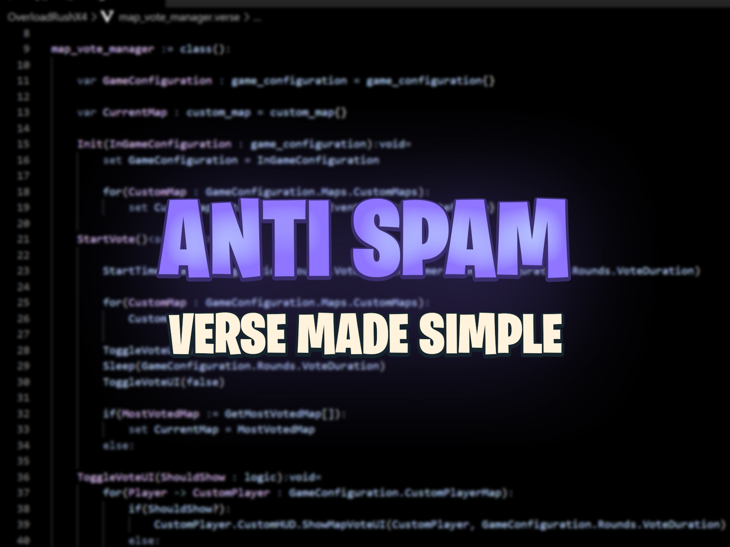 Anti Spam | Verse Made Simple